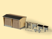 Auhagen 11427 - H0 - Trafostation mit Zubehör