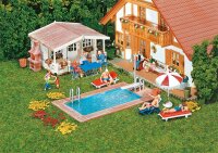 Faller 180542 - Swimming-Pool und Gartenhaus