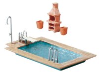 Faller 180542 - Swimming-Pool und Gartenhaus