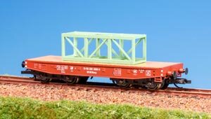 Schirmer 20522 - TT - Schwerlastwagen 4achsig braun mit Beladegut Rlmmp