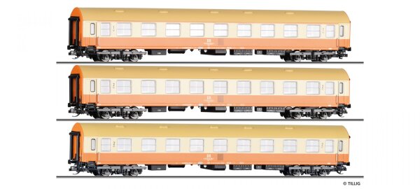 Tillig 01804 - TT - Personenwagenset „Städteexpress“ der DR
