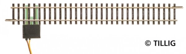 Tillig 83143 - TT - Gerades Anschlussgleis 
166 mm (nicht für Digitalbetrieb geeignet)