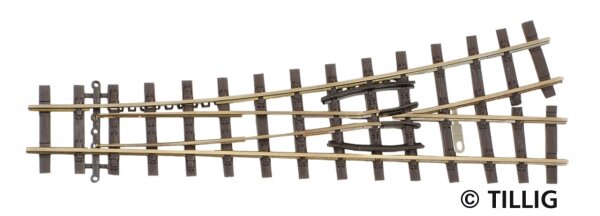Tillig 85638 - H0e - Weiche links, Länge 128 mm