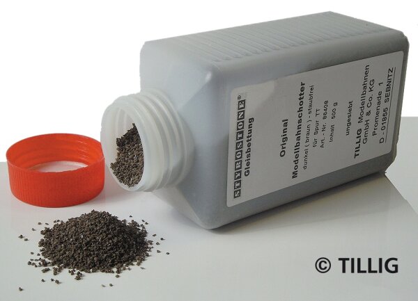 Tillig 86406 - TT - Schotter Modellgleis dunkel (braun)