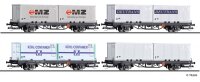 Tillig 502704 - TT - Containertragwagen-Set, DR, Ep. IV,...